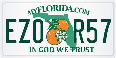 FL license plate EZOR57