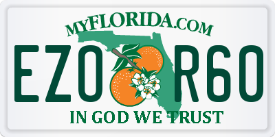 FL license plate EZOR60