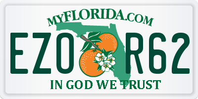 FL license plate EZOR62