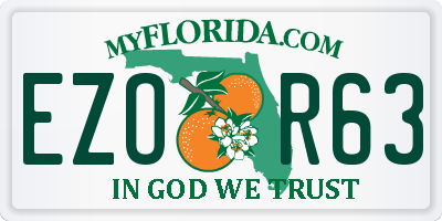 FL license plate EZOR63