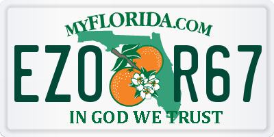 FL license plate EZOR67