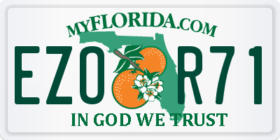 FL license plate EZOR71