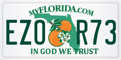 FL license plate EZOR73