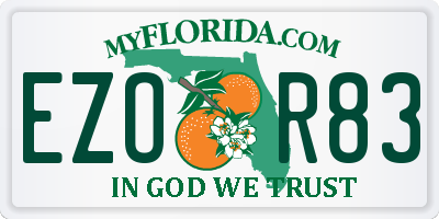 FL license plate EZOR83