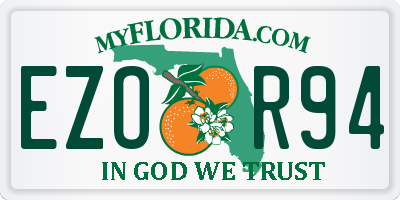 FL license plate EZOR94