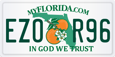 FL license plate EZOR96