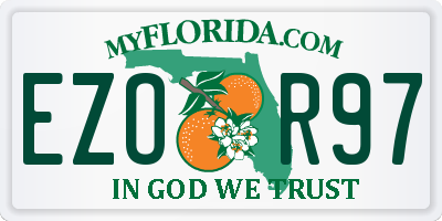 FL license plate EZOR97