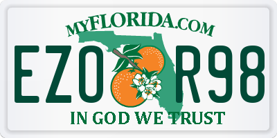 FL license plate EZOR98