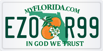 FL license plate EZOR99