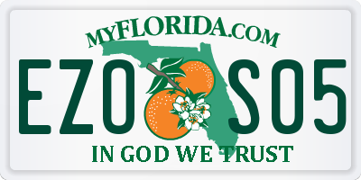 FL license plate EZOS05