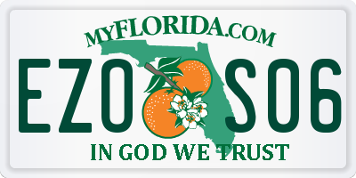 FL license plate EZOS06