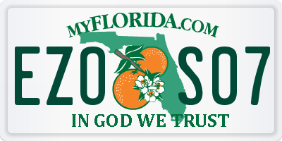 FL license plate EZOS07