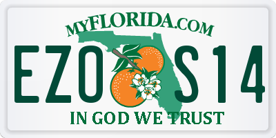 FL license plate EZOS14