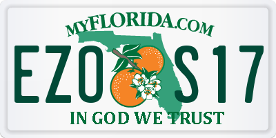 FL license plate EZOS17