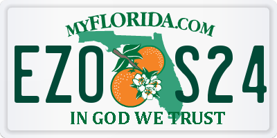 FL license plate EZOS24