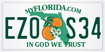 FL license plate EZOS34