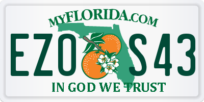 FL license plate EZOS43