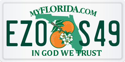 FL license plate EZOS49