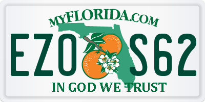 FL license plate EZOS62