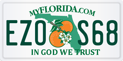 FL license plate EZOS68
