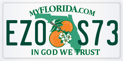 FL license plate EZOS73