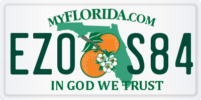 FL license plate EZOS84