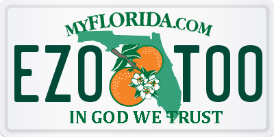 FL license plate EZOT00