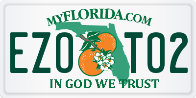 FL license plate EZOT02