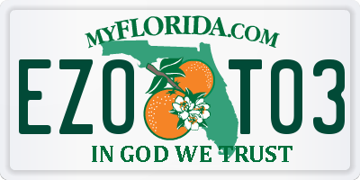 FL license plate EZOT03