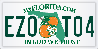 FL license plate EZOT04