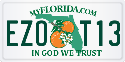 FL license plate EZOT13