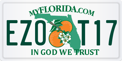 FL license plate EZOT17