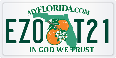 FL license plate EZOT21