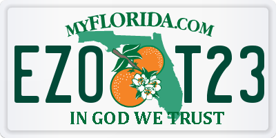 FL license plate EZOT23