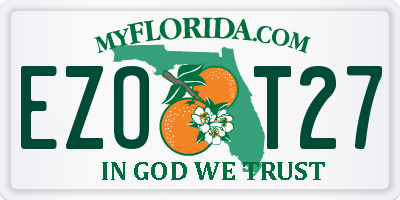 FL license plate EZOT27