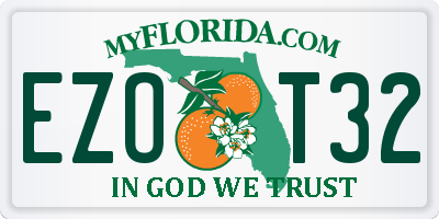 FL license plate EZOT32