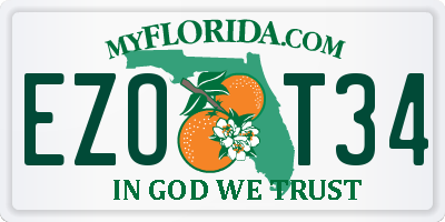 FL license plate EZOT34