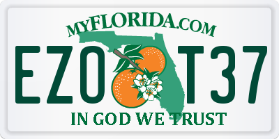 FL license plate EZOT37