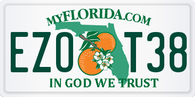 FL license plate EZOT38