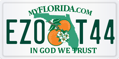 FL license plate EZOT44