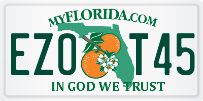 FL license plate EZOT45