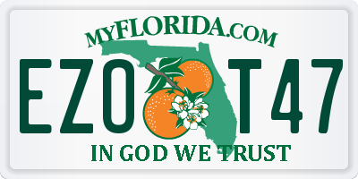 FL license plate EZOT47