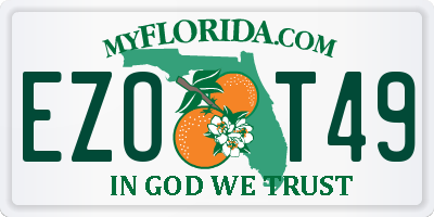 FL license plate EZOT49