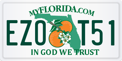 FL license plate EZOT51