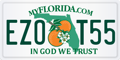 FL license plate EZOT55