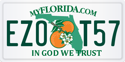 FL license plate EZOT57