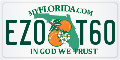 FL license plate EZOT60