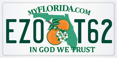 FL license plate EZOT62