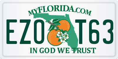 FL license plate EZOT63