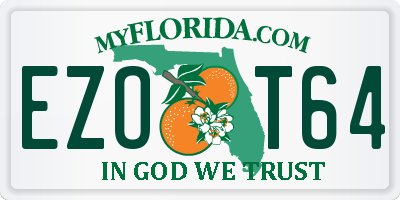 FL license plate EZOT64